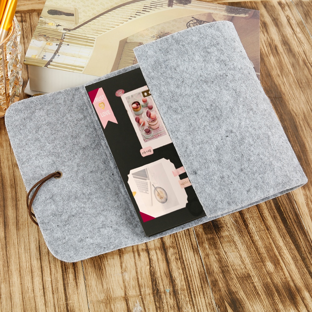 60-120 Pages Felt Photo Albums Scrapbook Paper DIY Craft Album Scrapbooking Picture Album for Anniversary Memory Books