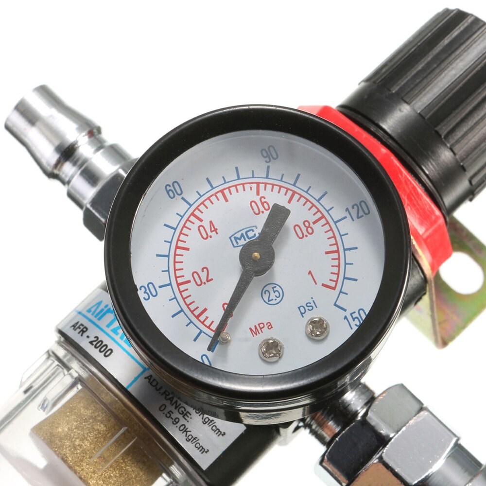 Kkmoon 1/4 '' luftkompressorfilter vattenavskiljare avskiljare verktygssats med regulator mätare verktyg delar tillbehör