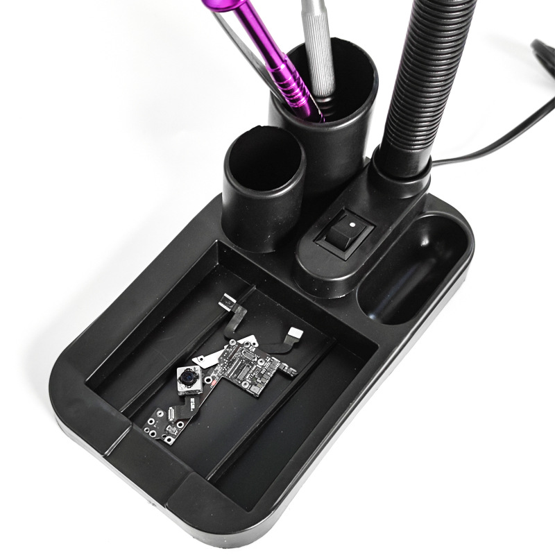 LED Table Lamp Magnifier 5/10X Magnifying Glass Illuminated Magnifier Lamp Loupe Lampe Bureau LED Desk Lamp Bendable Table Light