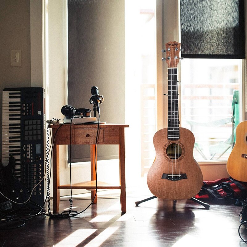 26 Inch Mahogany Wood 18 Fret Tenor Ukulele Acoustic Cutaway Guitar Mahogany Wood Ukelele Hawaii 4 String Guitarra