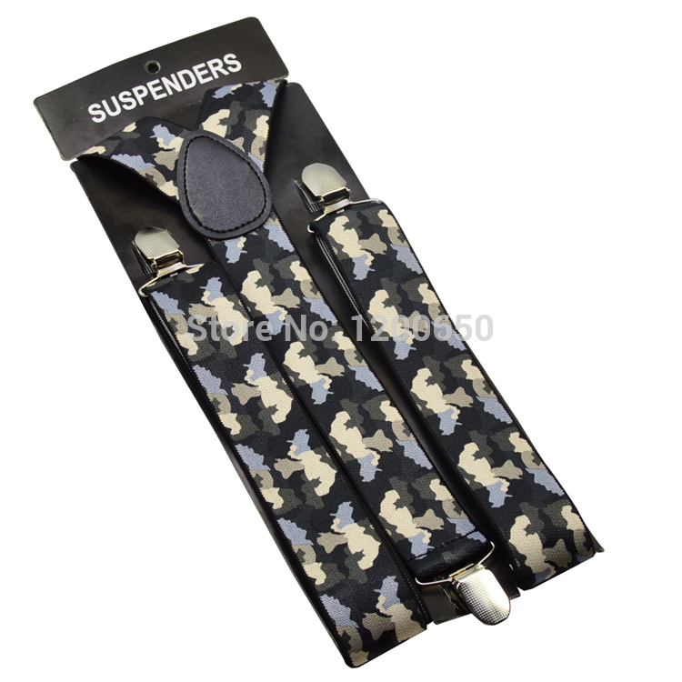120 cm heren Unisex Clip-op Bretels Elastische 3.5 cm Breed Camo Groen groter Bretels Y-back jarretel & Retail