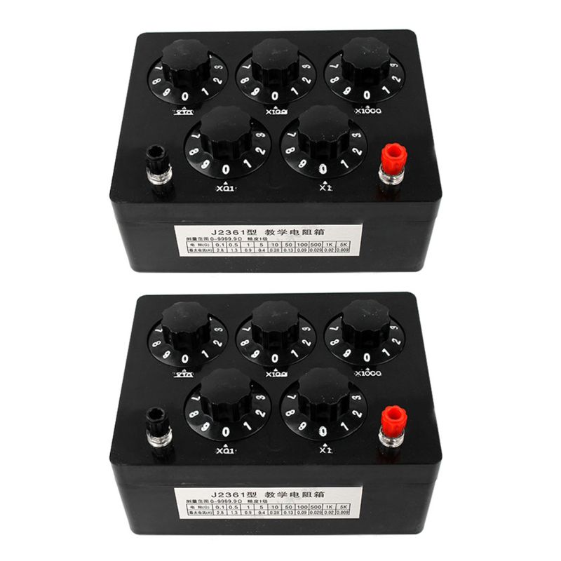 Caja de resistencia Variable de 0-9999,9 Ohm, equipo Experimental de resistencias para profesores de escuela física