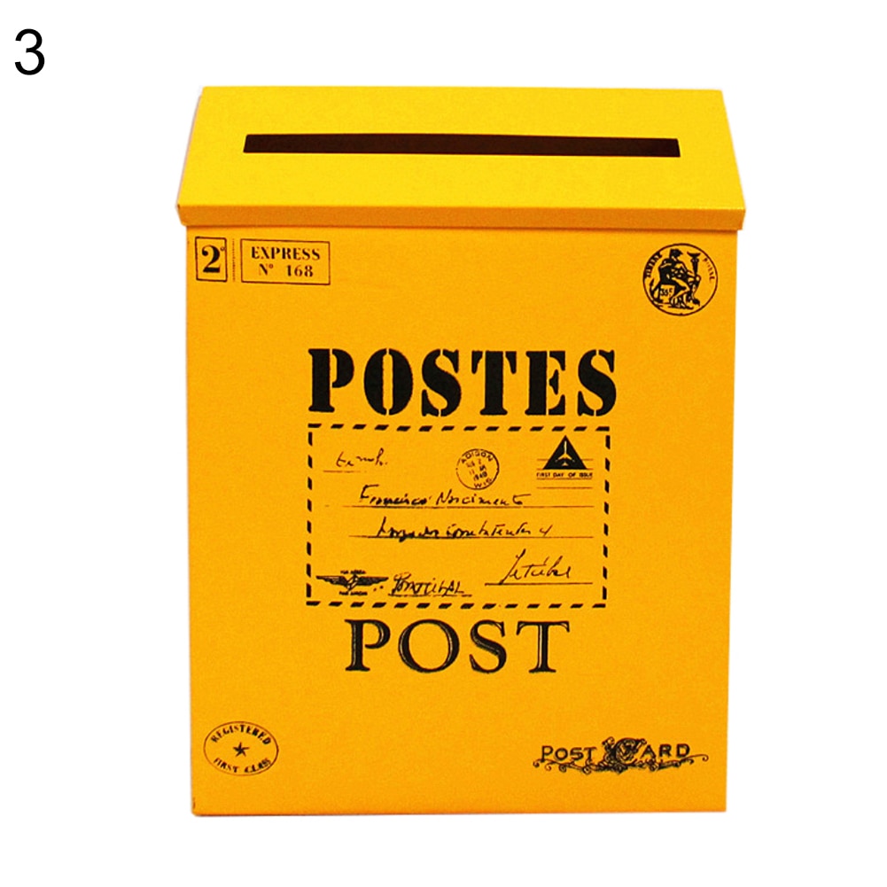 Retro metall vegghengt postkasse bøtte avis postkasse post hage dekor