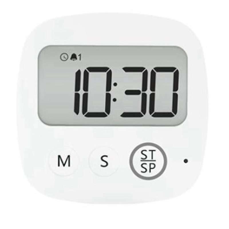 Digital Timer With Alarm Clock Countdown Kitchen Cooking Timer Big Digits Magnetic, Stand, Hang For Baking Teacher Study: Default Title