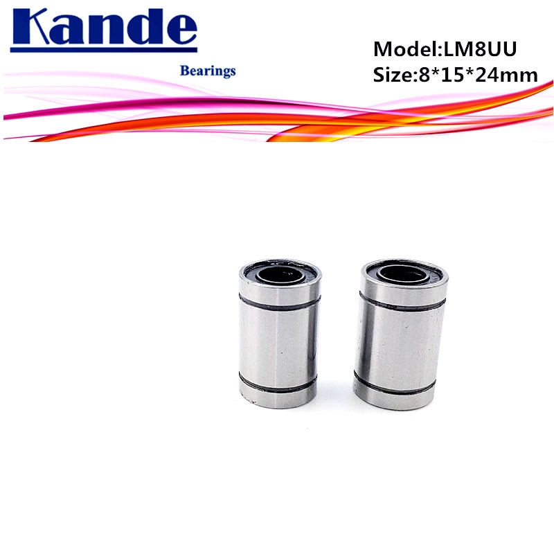 Lm8uu 1pc lm8 lineaarilaakeri 8 x 15 x 24 mm lm8 uu 3d tulostimelle lineaarilaakeri  sm8uu