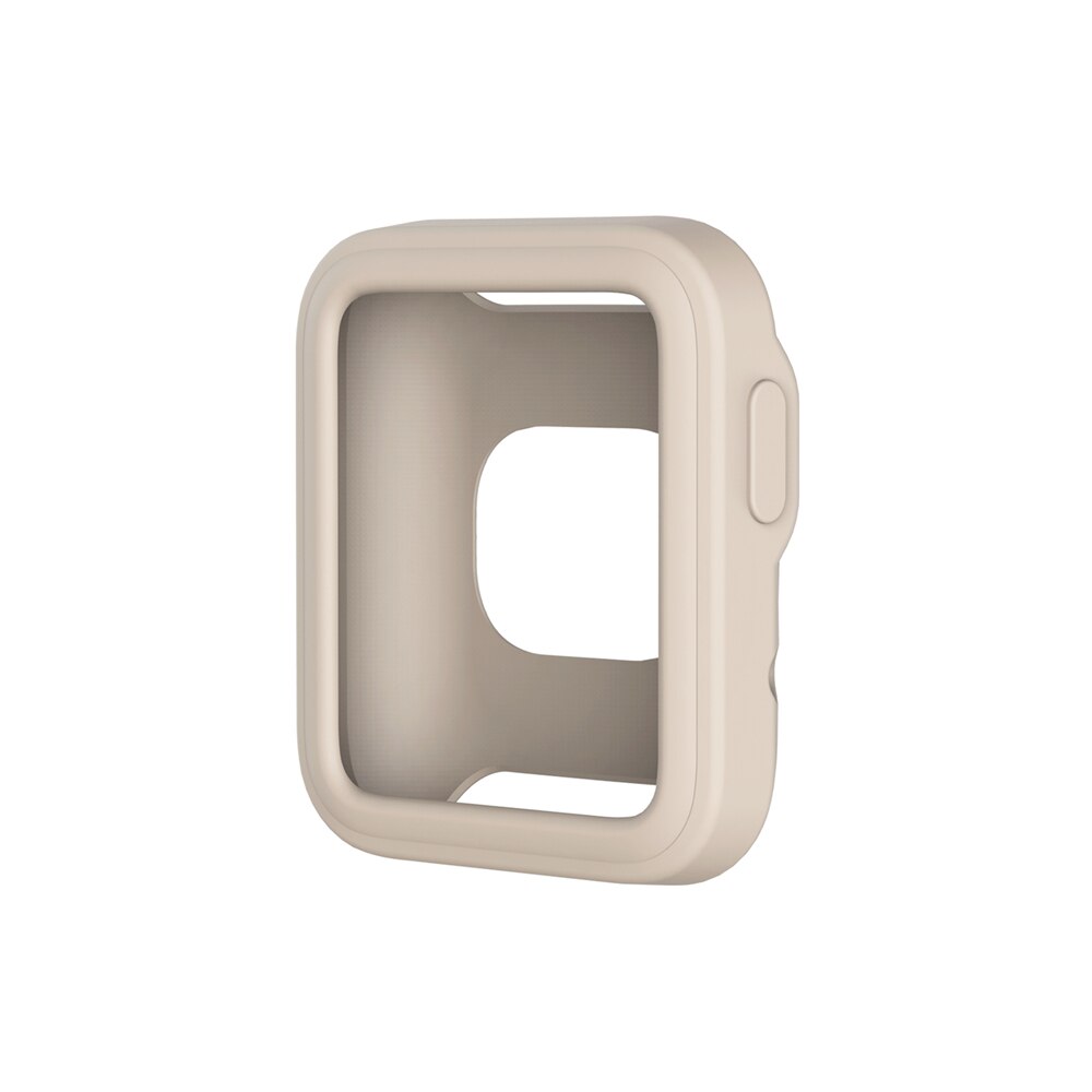 Funda protectora de silicona colorida para Xiaomi Mi Lite Watch / Redmi Smart Watch, carcasa protectora suave antiarañazos de borde completo: apricot