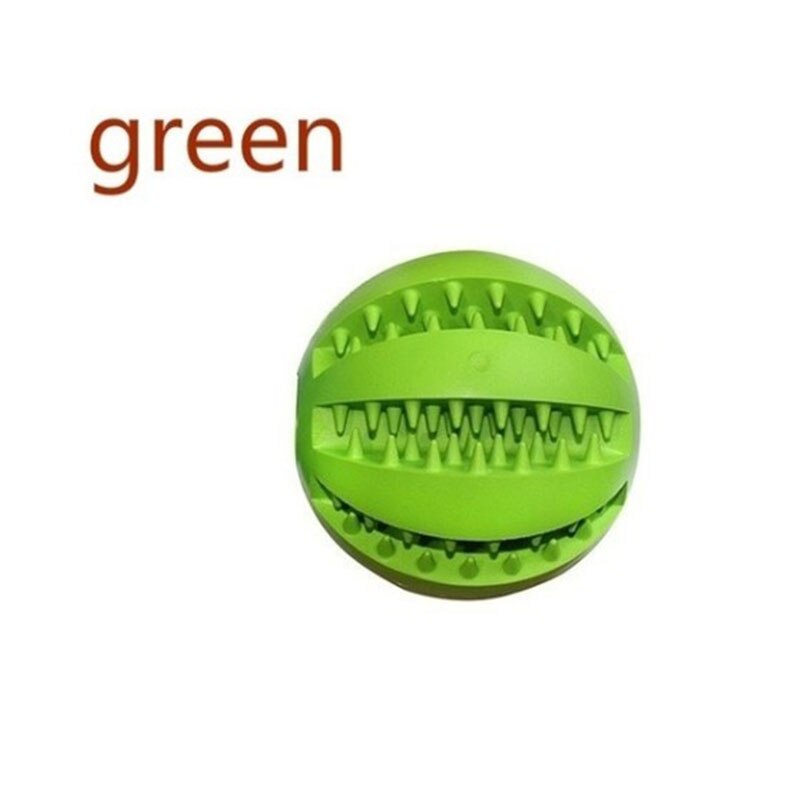 5/7 cm husdjur hundleksaker rena tand leksaker super uthållighet gummiboll leksak interaktiv elastisk boll tand lim hund molar leksak tillbehör: Grön / S