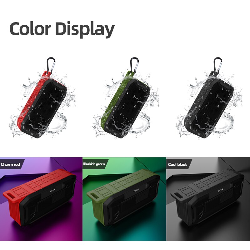 20W IPX7 Waterdichte Outdoor Bluetooth Speaker Draagbare, met Fm Radio Tws Stereo Draadloze Boombox Tf Aux Usb Outdoor Subwoofer