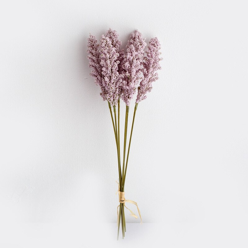 6 stk/pakke kunstig vanilje mini skum bær spids kunstige blomster buket til hjemmet plante vægdekoration korn plantebunke: Ta174