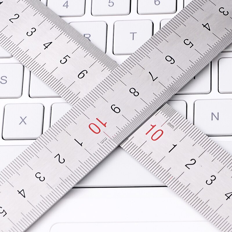 Sewing Foot 30cm Stainless Steel Metal Straight Ruler Tool Precision Double Sided Measuring Stationery School Office Supplies