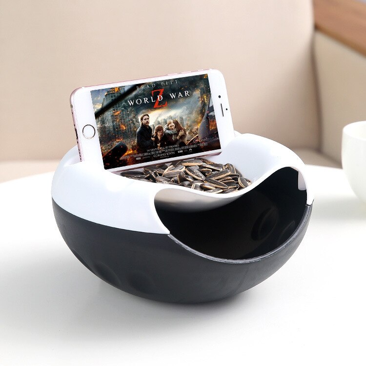 Caja receptora de fruta de plástico extraíble con doble disco de fruta para semillas de melón, disco de fruta, soporte de drenaje para marco móvil AP11091741: black white