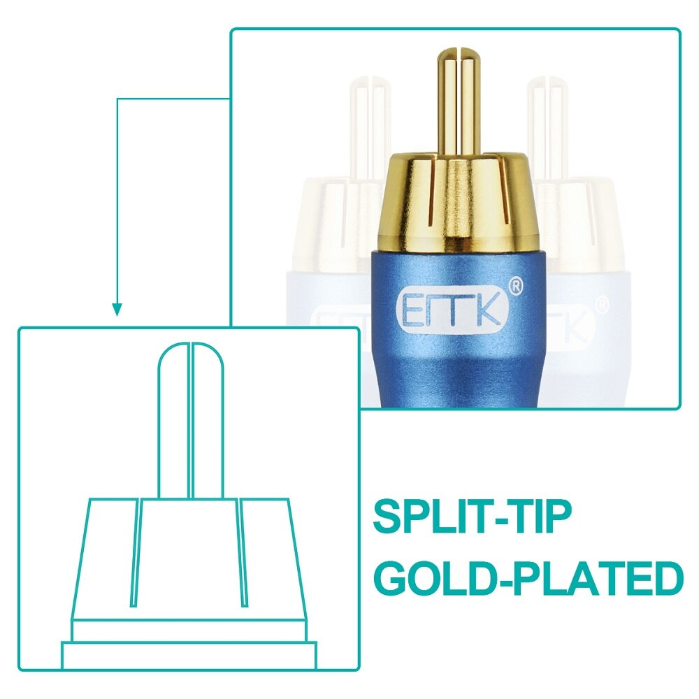 Cavo subwoofer EMK Cavo coassiale digitale Cavo RCA Maschio a maschio Cavo Audio RCA stereo HiFi per amplificatore Altoparlante TV