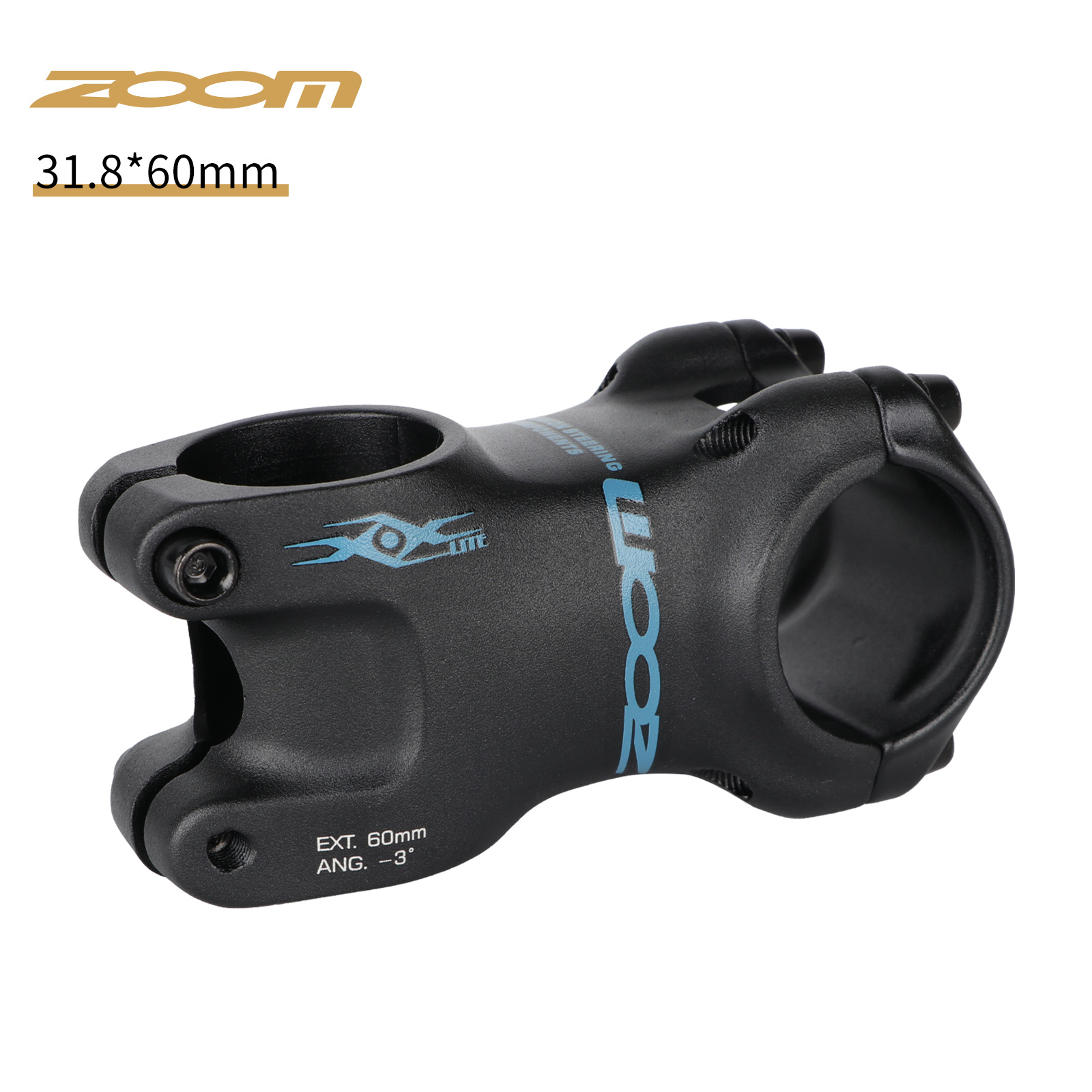 Zoom 31.8mm Bike Stem Ultralight Aluminum + - 3 Degrees Mountain Road Bike Bicycle MTB 40 50 60MM: Navy Blue