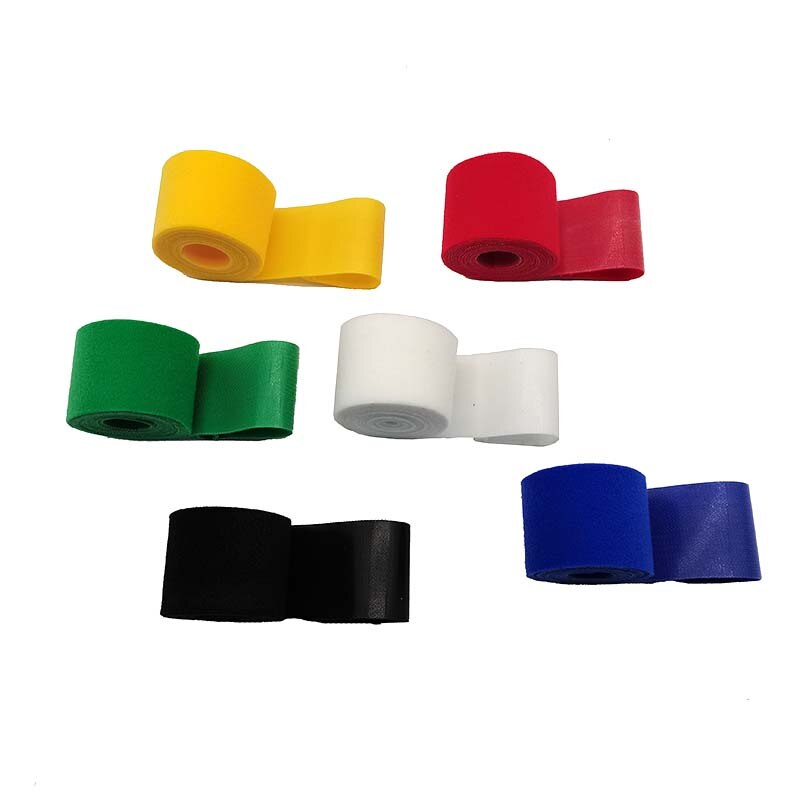 50mm * 2m Kabel Krawatten Magie Klebstoff Verschluss Band Haken und Schlaufen Clip Draht Linie Tabelle Band Klebrige Band Farbe