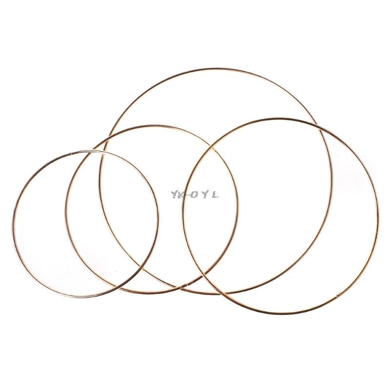 3,5-19cm Metall Traum Fänger Dreamcatcher Ring Macrame Handwerk Band Gold DIY Zubehör 10 Szies Neue