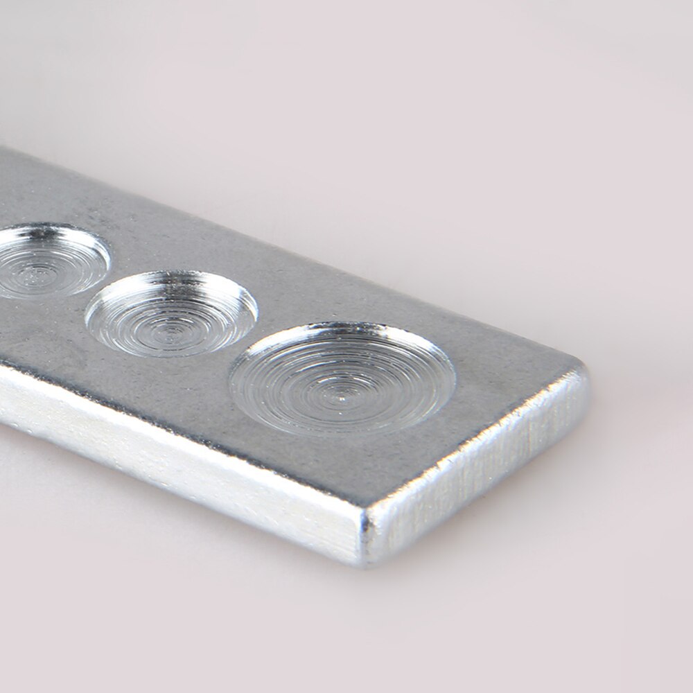 Stainless Steel 7 In 1 Bottom Plate Poppers Snap Button Rivets Setter Punch Die Base Leather Craft DIY Hand Tool