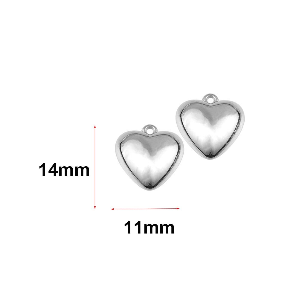 20pcs Heart Cute CCB Loose Beads For Necklace Pendant Heart Star Charms For Jewelry Making Supplies DIY Necklace Spacer Beads: 14x11mm