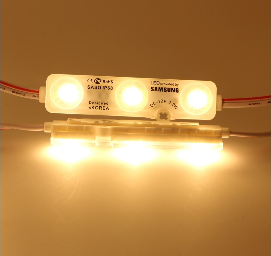 DC12V 1.2W SMD 5630 Samsung Chip LED Module Light 3LED Super Bright Advertising Waterproof LED Module Lamp Sign Backlight