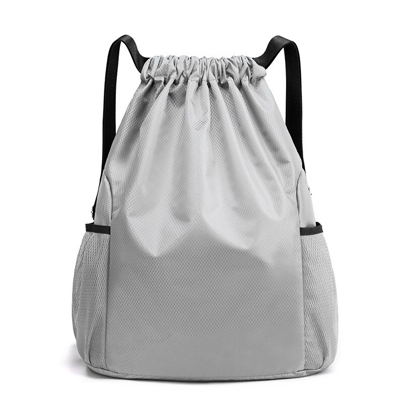 Bolsa de natación suave impermeable al aire libre, mochila de doble hombro para gimnasio, senderismo, playa, Camping, con cordón: Grey