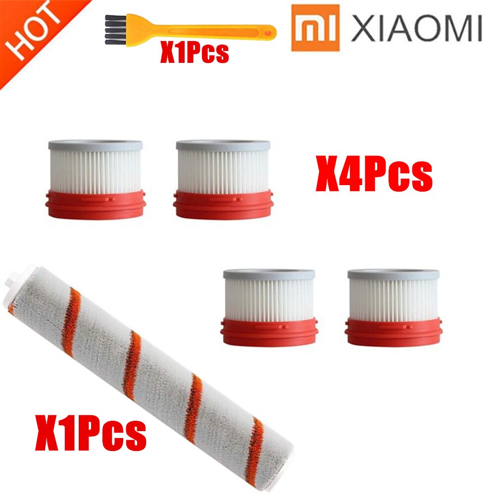 Kit de pièces détachées pour aspirateur à main sans fil Xiaomi Dreame V8 V9 V9B V9P XR V10 V11, filtre HEPA, rouleau et brosse: 6pcs-set