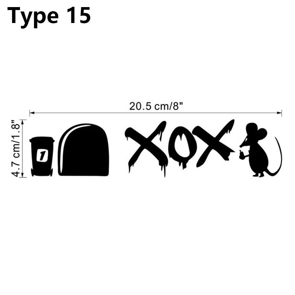 1pc grappige verwijderbare cartoon muizengat muurstickers zwarte muizen patroon diy plint sticker trap muurschildering kamerhoek ornament: 15