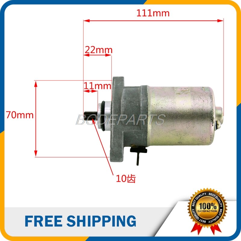 Motorfiets Onderdelen Motorfiets Motor GY6-50cc Start Motor Voor GY6-50cc Motor