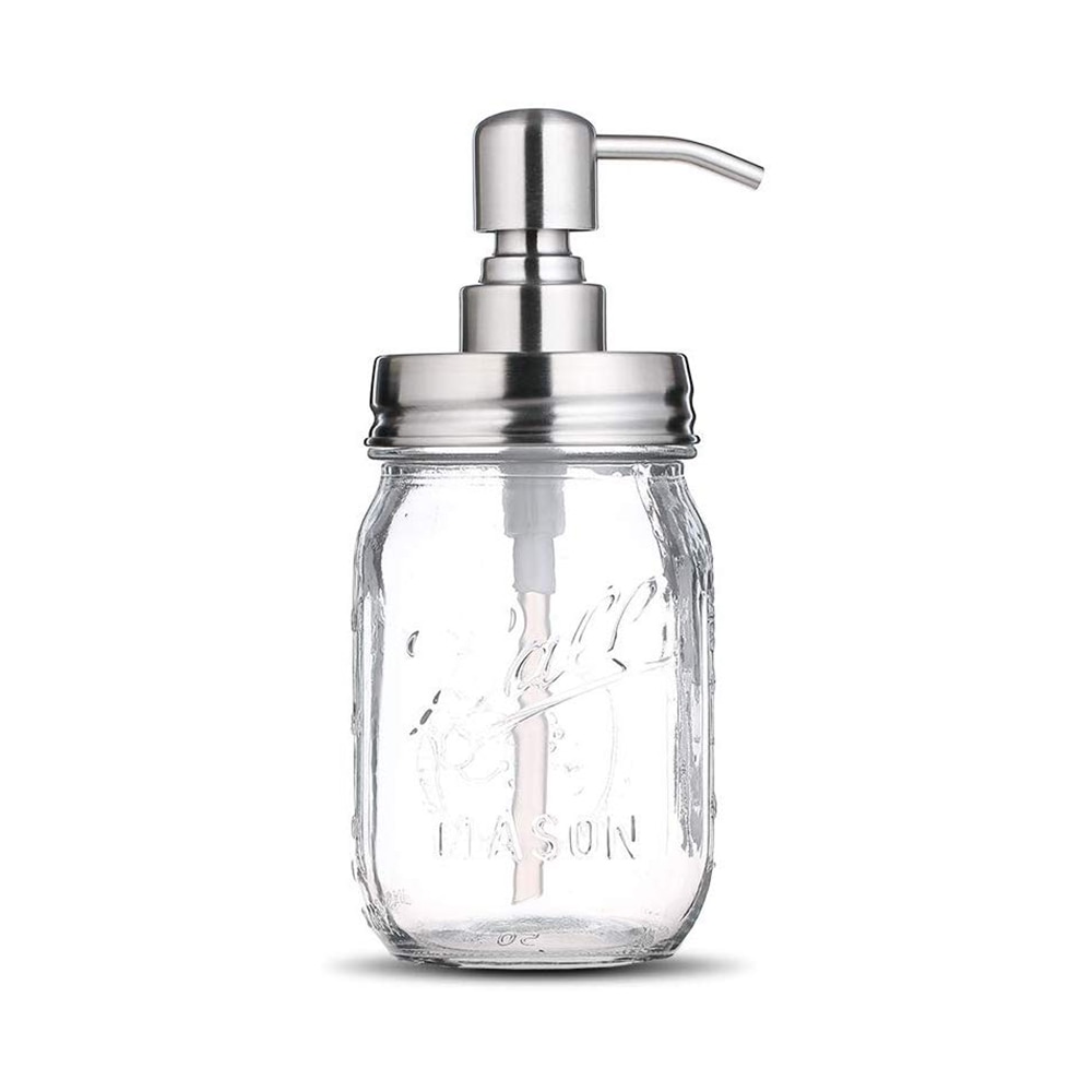 Dispensador de jabón líquido, frasco de cristal de 480ml, limpiador Facial, botella organizadora de champú, Gel de ducha y loción, botellas de almacenamiento
