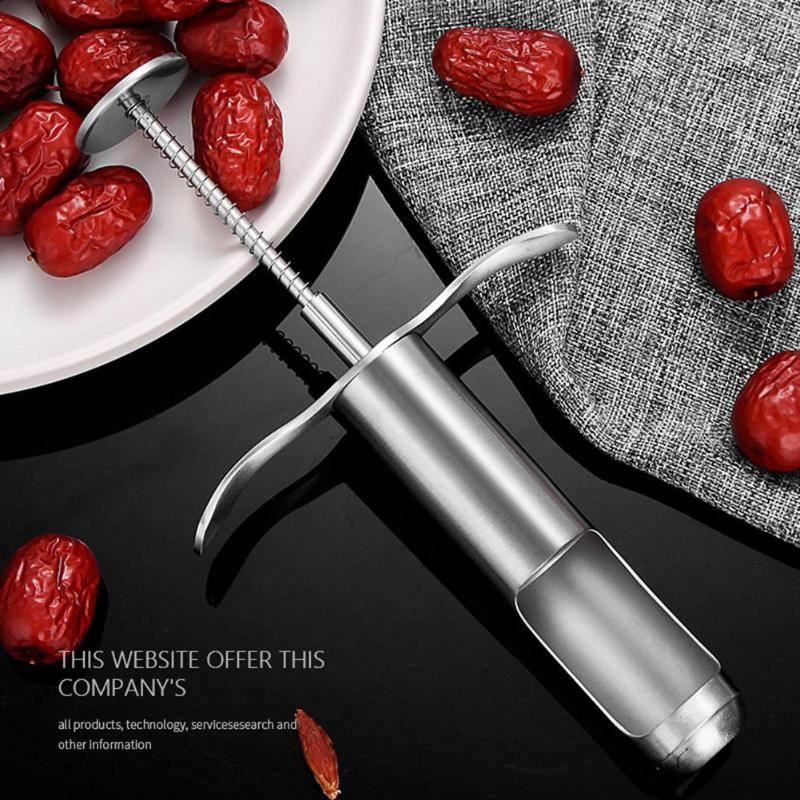 Stainless Steel Cherry Jujube Pitter Easy Core Seed Remover Cherry Tools Fruit Core Pitter Olive Pit Tool Seed Push Out Gadgets