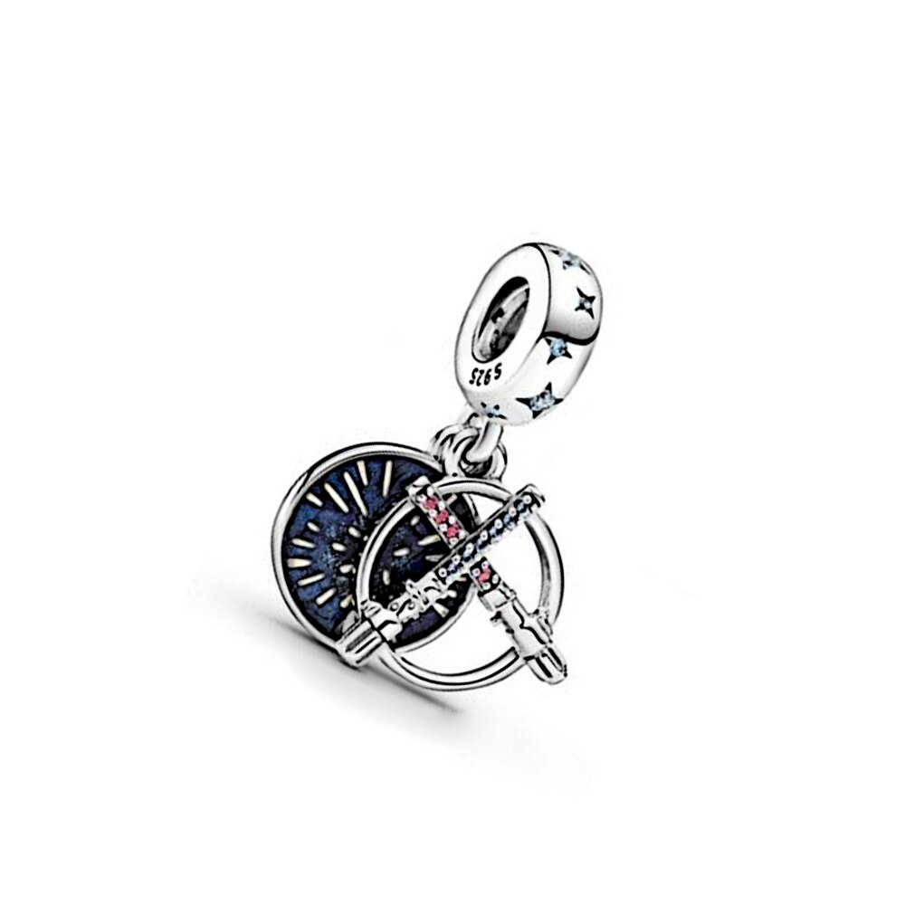 Fahmi 2020 Nuovo 100% 925 Sterling Silver Lustro Mobile 3D Logo Il Bambino di Fascino Misura FAI DA TE Catena Del Serpente Dei Monili Del Braccialetto per Le Donne: VIOLA