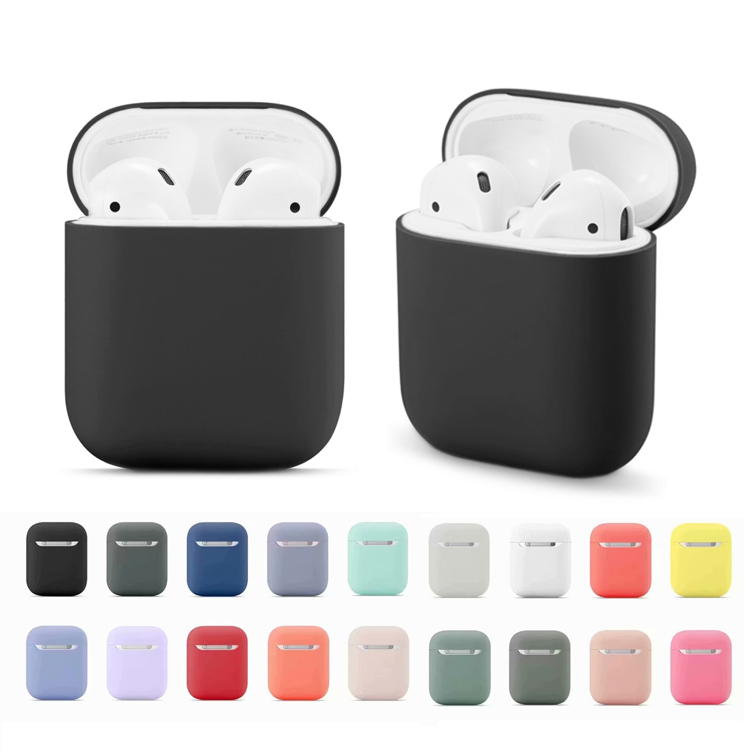 Molle Del Silicone Custodie Per Apple Airpods 1/2 di Protezione Senza Fili di Bluetooth del Trasduttore Auricolare Della Copertura Per Apple Air Baccelli Casella di Ricarica Borse