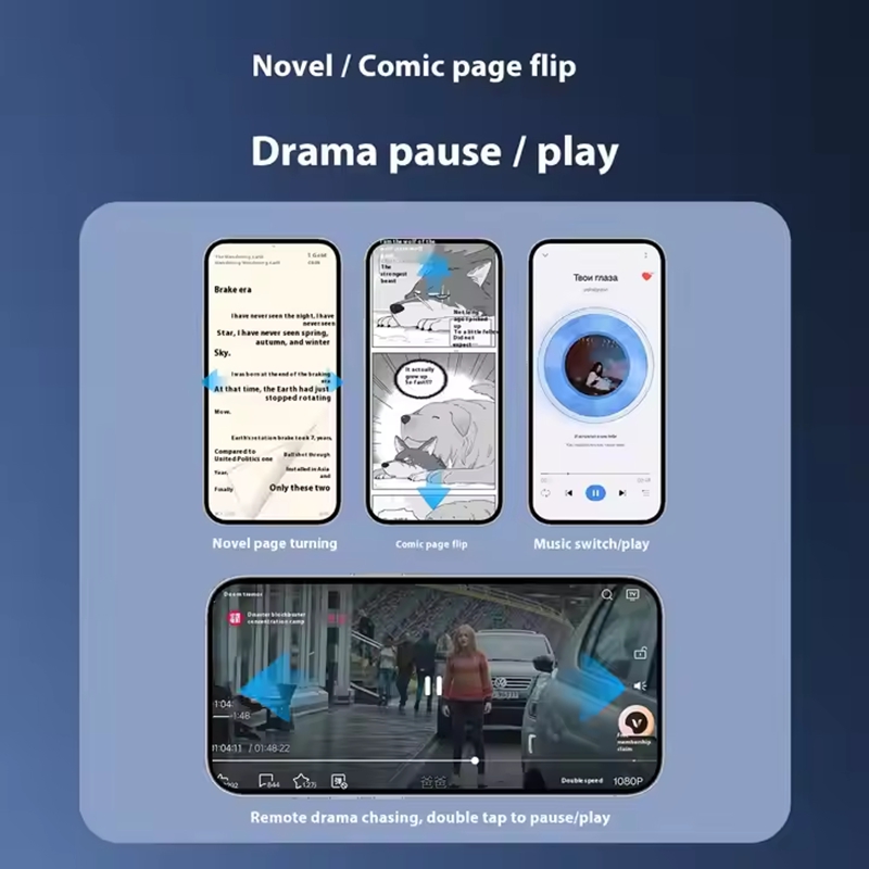 Xiaomi Auto Clicker Afstandsbediening Paginadraaier Automatisch continu klikapparaat Draadloze knop Scrollen Knopring Vingertop