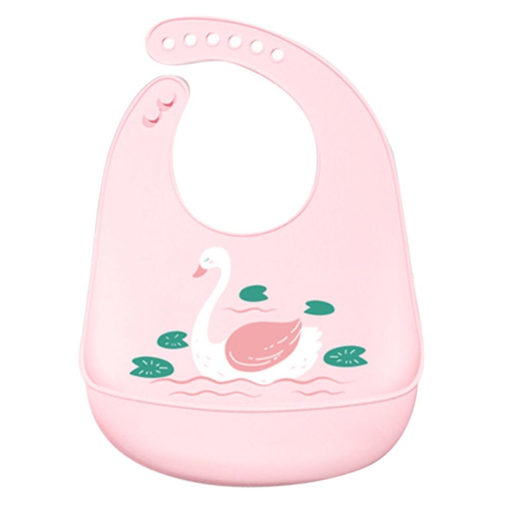 Baberos impermeables estéreo para bebé, Bandana de Saliva plegable de silicona con dibujos de animales, delantal de alimentación para niños, accesorios ajustables: B