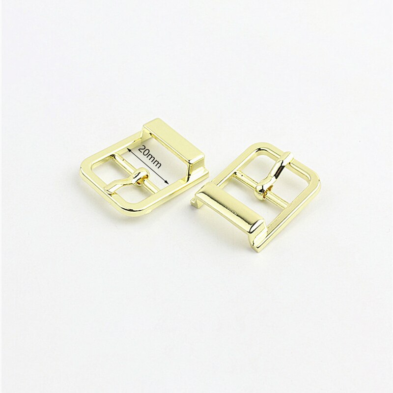 Sangle de sac en métal 20/25mm, 5/10 pièces, ajustez les boucles, boucle ardillon pour chaussures, fermoirs pour sac à main, décoration, bricolage, vêtements, accessoires de quincaillerie: 5Pcs / PaleLightGold-20mm