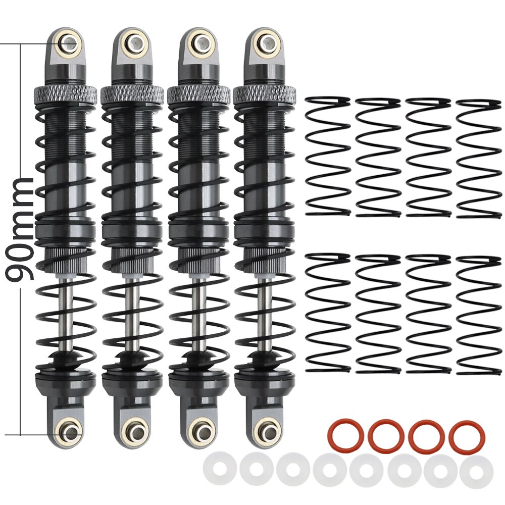 Metal 70mm 80mm 90mm 100mm 110mm 120mm Shock Absorber Oil Damper for 1/10 RC Crawler Car Axial SCX10 AXI03007 RBX10 D90 TRX4: Clear