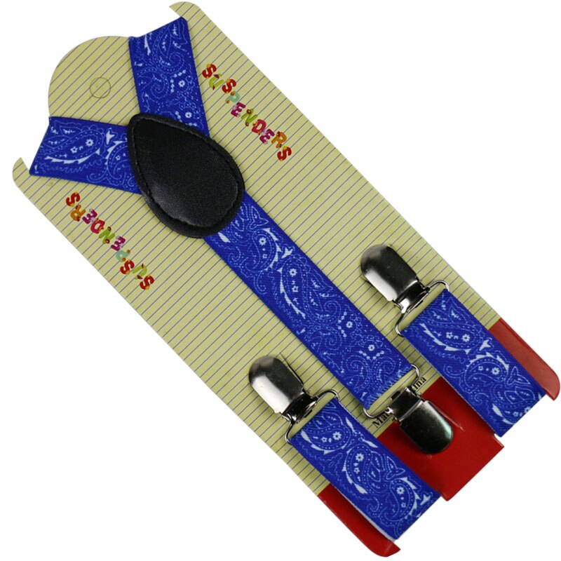 2.5cm brede sorte hvide børn baby drenge jakkesæt elastiske seler strop justerbare seler paisley seler børn: 03