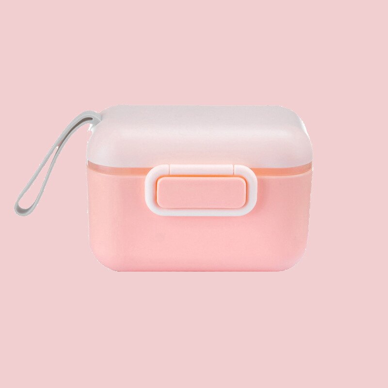 Draagbare Babyvoeding Opbergdoos Bpa-vrij Babyvoeding Feeder Baby Melkpoeder Doos Peuter Snacks Container voeden Lepel: ROPE-PINK-S