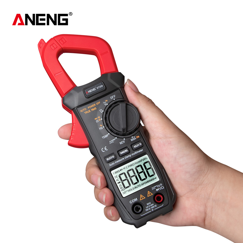 Digital Multimeter Clamp Meter ST209 6000 Counts Auto Range True RMS DC/AC Current Clamp Tester Voltmeter Electrician Tool
