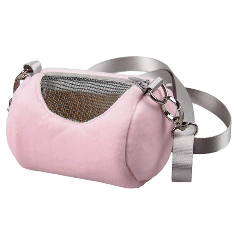 Hamster Carrier Tas Draagbare Cilinder Warm Outdoor Tas Met Verstelbare Schouderriem