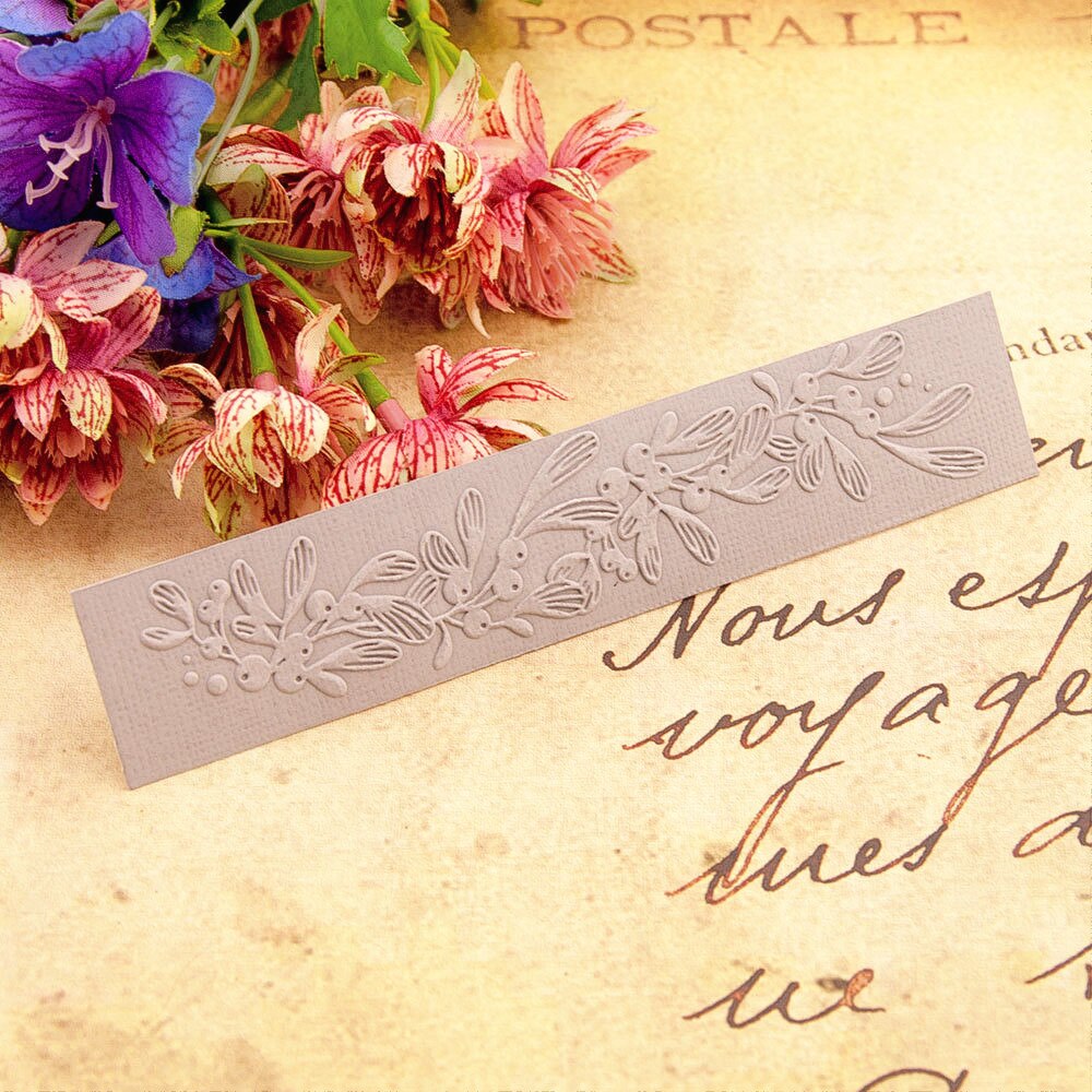 15x3cm en plastique petites feuilles artisanat carte fabrication carte papier album décoration de mariage clip gaufrage dossiers