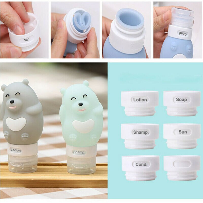 Silicone Squeeze Bottle Cosmetic Lotion Container Travel Empty Shampoo Pot Refillable Bottle