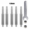 6 Stks/set Kettingzaag Slijpdelen Diamant Gecoate Slijpkop Cilindrische Braam 4/4.8/5.5Mm Vijl Slijpgereedschap: WHITE