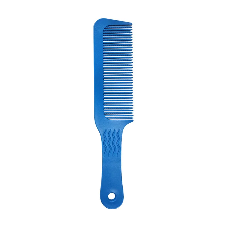 Peine de corte de cabeza plana para hombre, peine de corte de pelo antiestático, cepillo de corte de pelo de dientes anchos, accesorios profesionales para peluquero y salón, 1 ud.: green