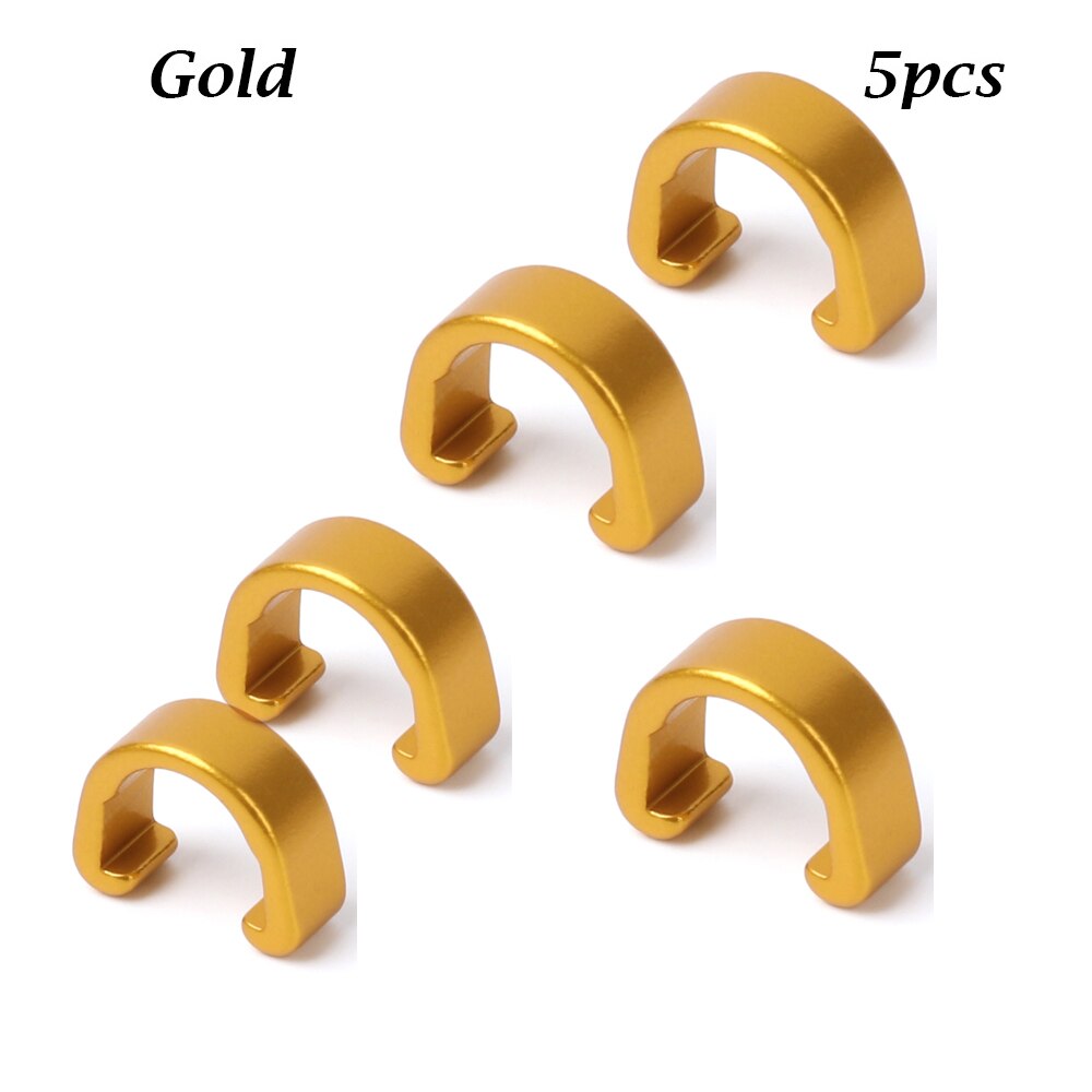 5Pcs C Vorm Clips Rem Kabel/Lijn Gespen Aluminium Mtb Bicyle Behuizing Slang Weg Gids Derailleur Lijnen gereedschap Accessoires: Gold1