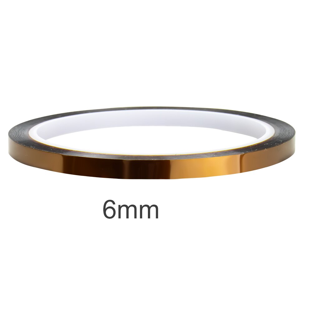 10PK Polyimide Tape For Kapton Tape 3D Printing Board High Temperature Heat BGA Tape 6mm Thermal Insulation Tape For 3D Printers
