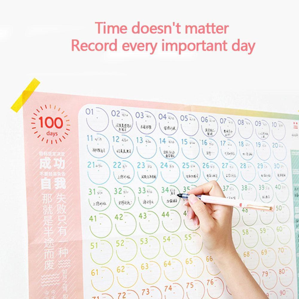 100 Days Countdown Calendar Learning Schedule Periodic Planner Project Svelte Examination countdown kawaii