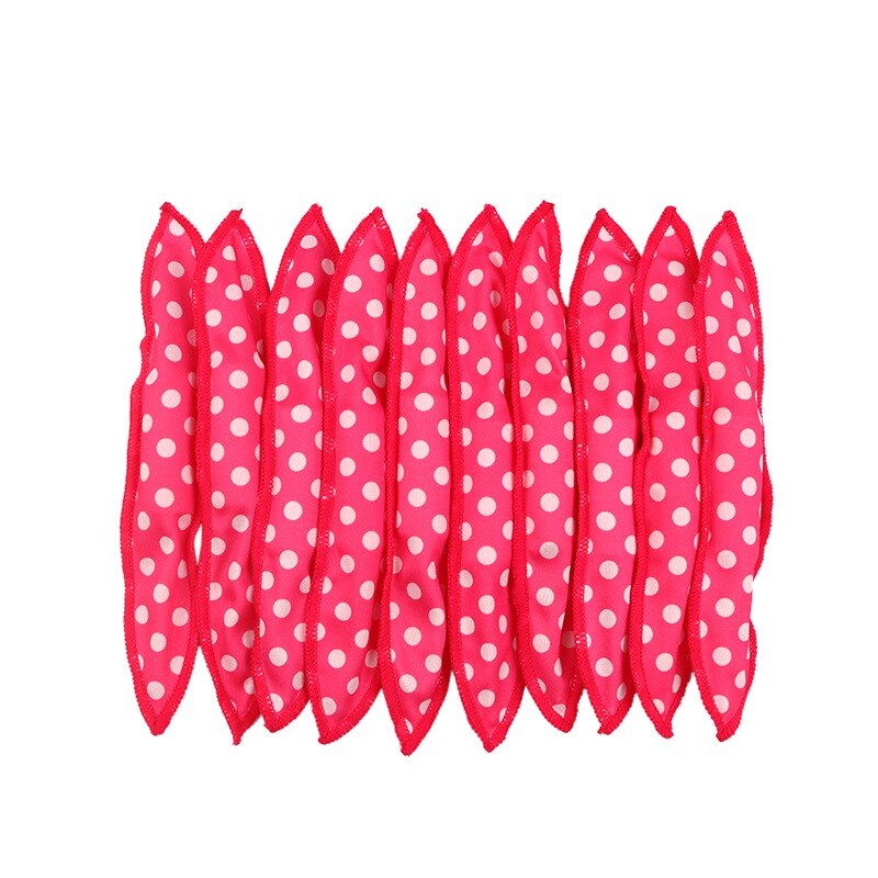 20pz bigodini magici bigodini morbidi fai da te strumenti per lo messa in piega della cura dei capelli spugna flessibile cuscino in schiuma per dormire rulli per capelli: 20 pezzi rosso
