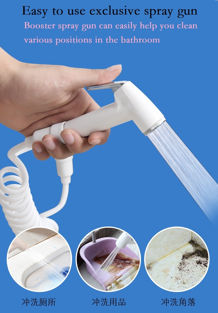 Badkameraccessoires, toilet bidet kraan, handdouche, draagbare bidet sproeier, toiletbril, bidet, huishouden zonder sproeier