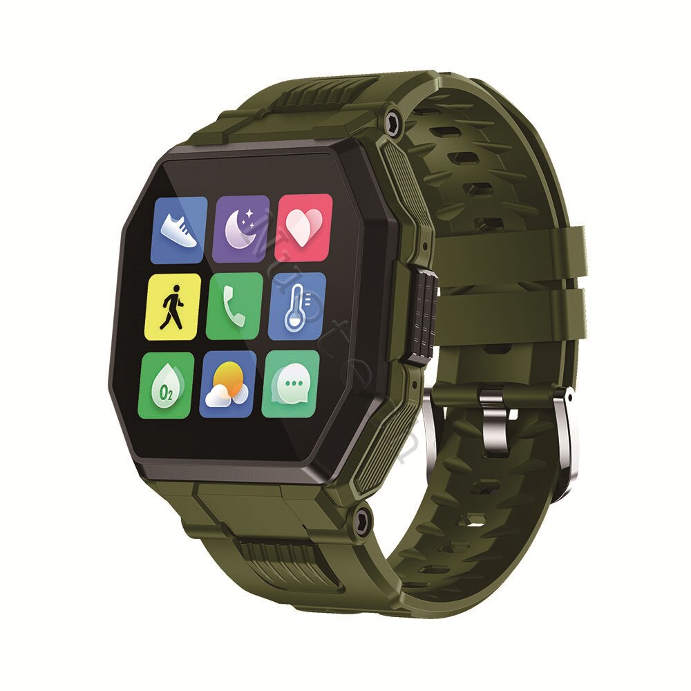 Nuotech S9 Touch Screen Smartwatch with Phone Call Activity Fitness Tracker Pedometer Heart Rate Monitor: Green