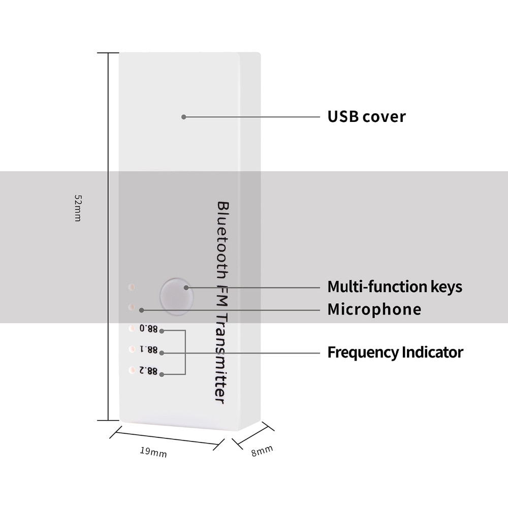 JINSERTA USB Bluetooth 5.0 FM Transmitter Wireless FM Modulator Car Bluetooth Kit Handsfree Music Player for iPhone Samsung