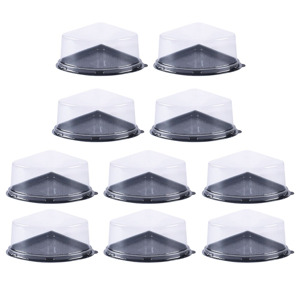 50Pcs Fan-shape Cake Boxes Dessert Boxes Cake Packing Containers Cake Cases: Black